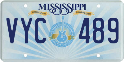 MS license plate VYC489