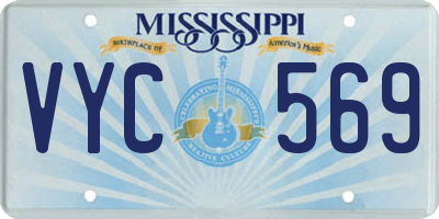 MS license plate VYC569