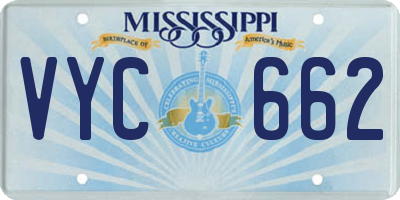 MS license plate VYC662