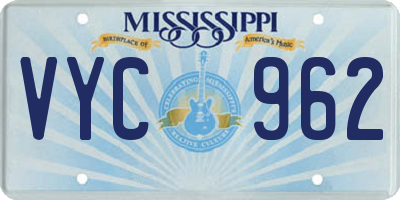 MS license plate VYC962