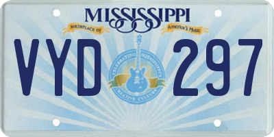 MS license plate VYD297