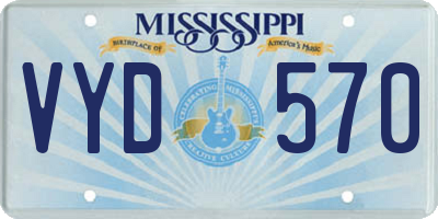 MS license plate VYD570