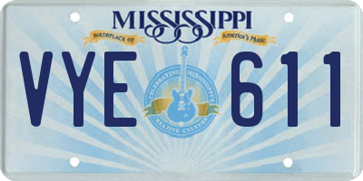 MS license plate VYE611