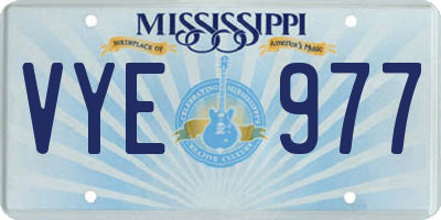 MS license plate VYE977
