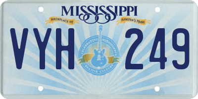 MS license plate VYH249