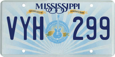 MS license plate VYH299