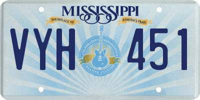 MS license plate VYH451