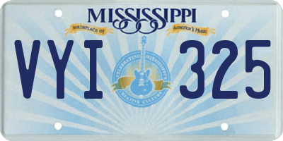 MS license plate VYI325