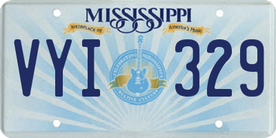 MS license plate VYI329