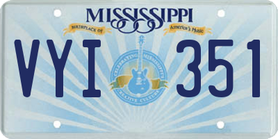 MS license plate VYI351