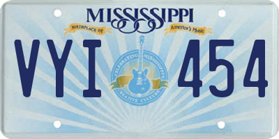 MS license plate VYI454