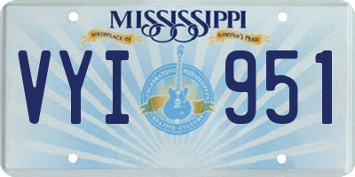 MS license plate VYI951