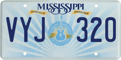 MS license plate VYJ320