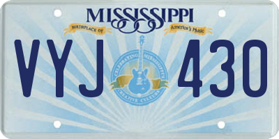 MS license plate VYJ430