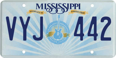 MS license plate VYJ442