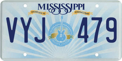 MS license plate VYJ479