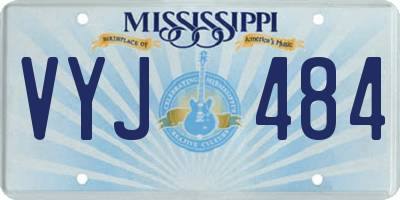 MS license plate VYJ484