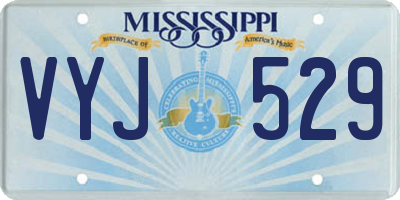 MS license plate VYJ529
