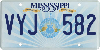 MS license plate VYJ582