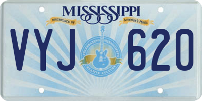 MS license plate VYJ620