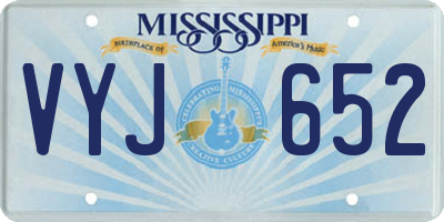 MS license plate VYJ652