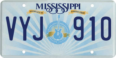 MS license plate VYJ910