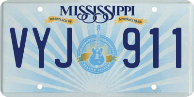 MS license plate VYJ911