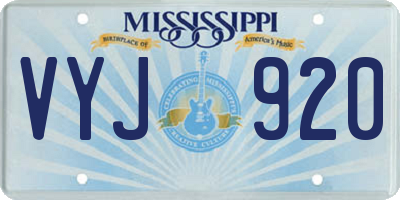 MS license plate VYJ920