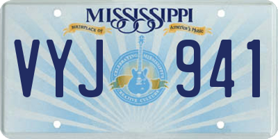MS license plate VYJ941