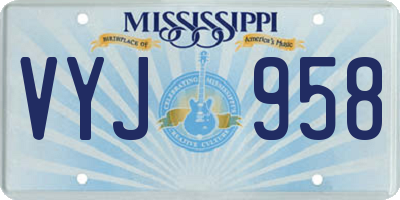 MS license plate VYJ958