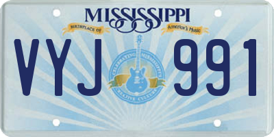 MS license plate VYJ991