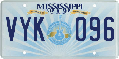 MS license plate VYK096