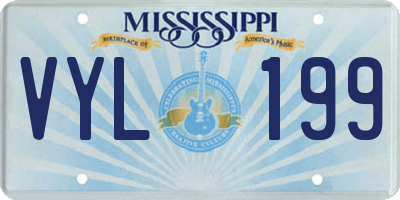 MS license plate VYL199