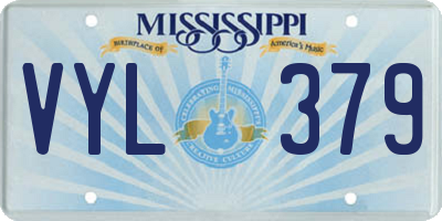 MS license plate VYL379