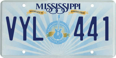 MS license plate VYL441