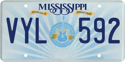 MS license plate VYL592
