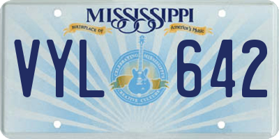 MS license plate VYL642