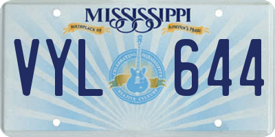 MS license plate VYL644