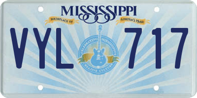 MS license plate VYL717