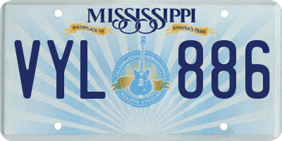 MS license plate VYL886