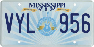 MS license plate VYL956