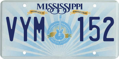 MS license plate VYM152