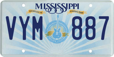 MS license plate VYM887