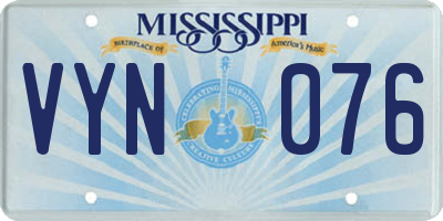 MS license plate VYN076