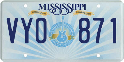 MS license plate VYO871