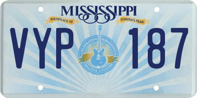 MS license plate VYP187