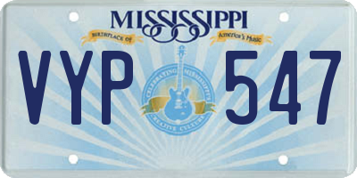 MS license plate VYP547
