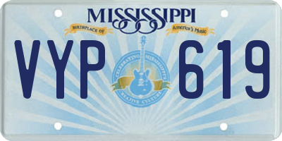 MS license plate VYP619