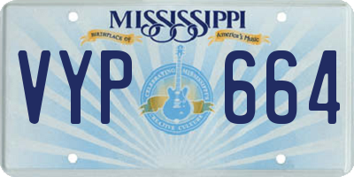 MS license plate VYP664