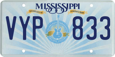 MS license plate VYP833